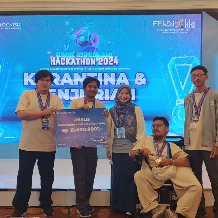 Team Bravo Six at the Bank Indonesia Hackathon 2024 finalist booth